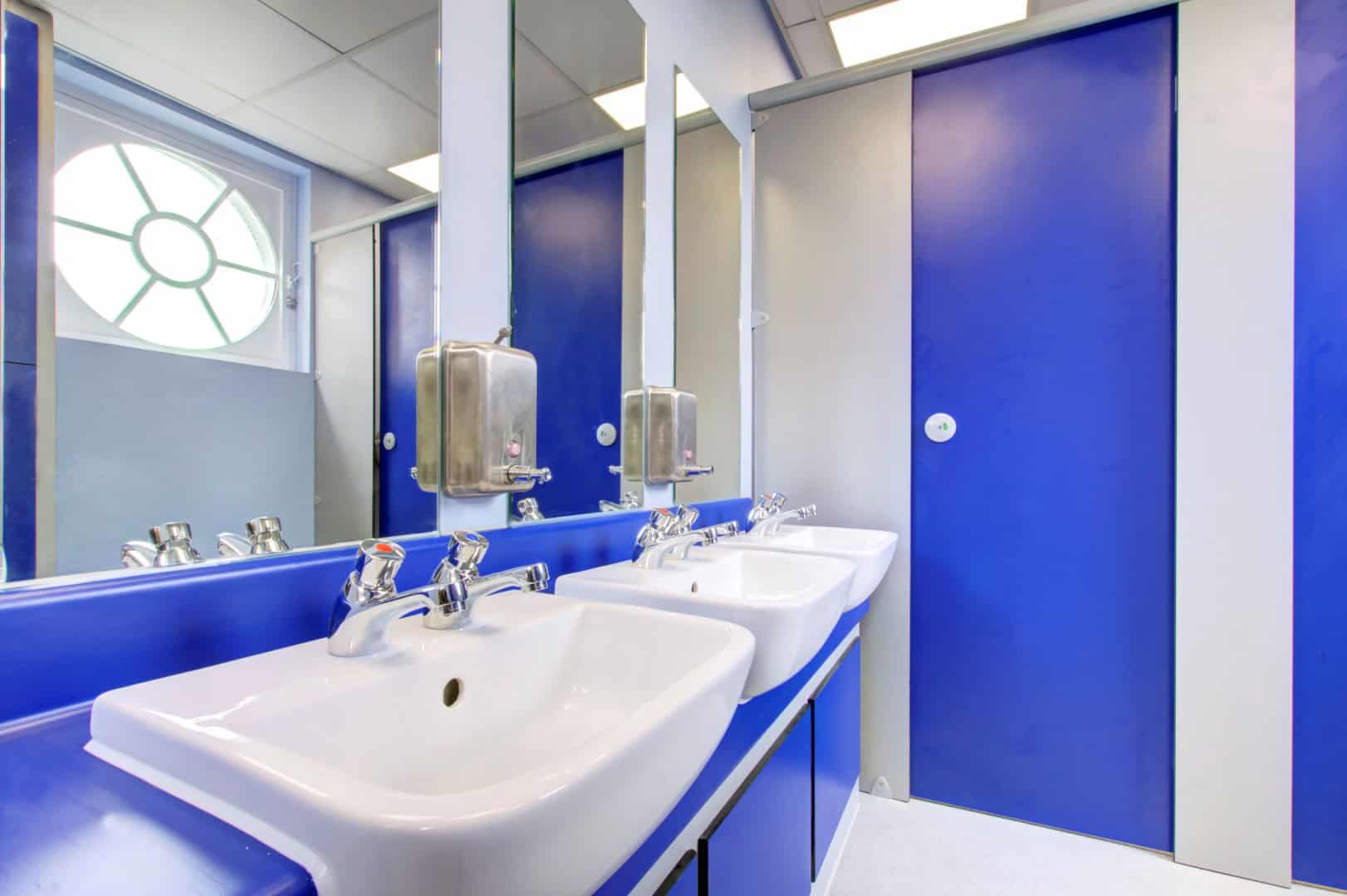 Laminate vanity units and force cubicles in a education setting