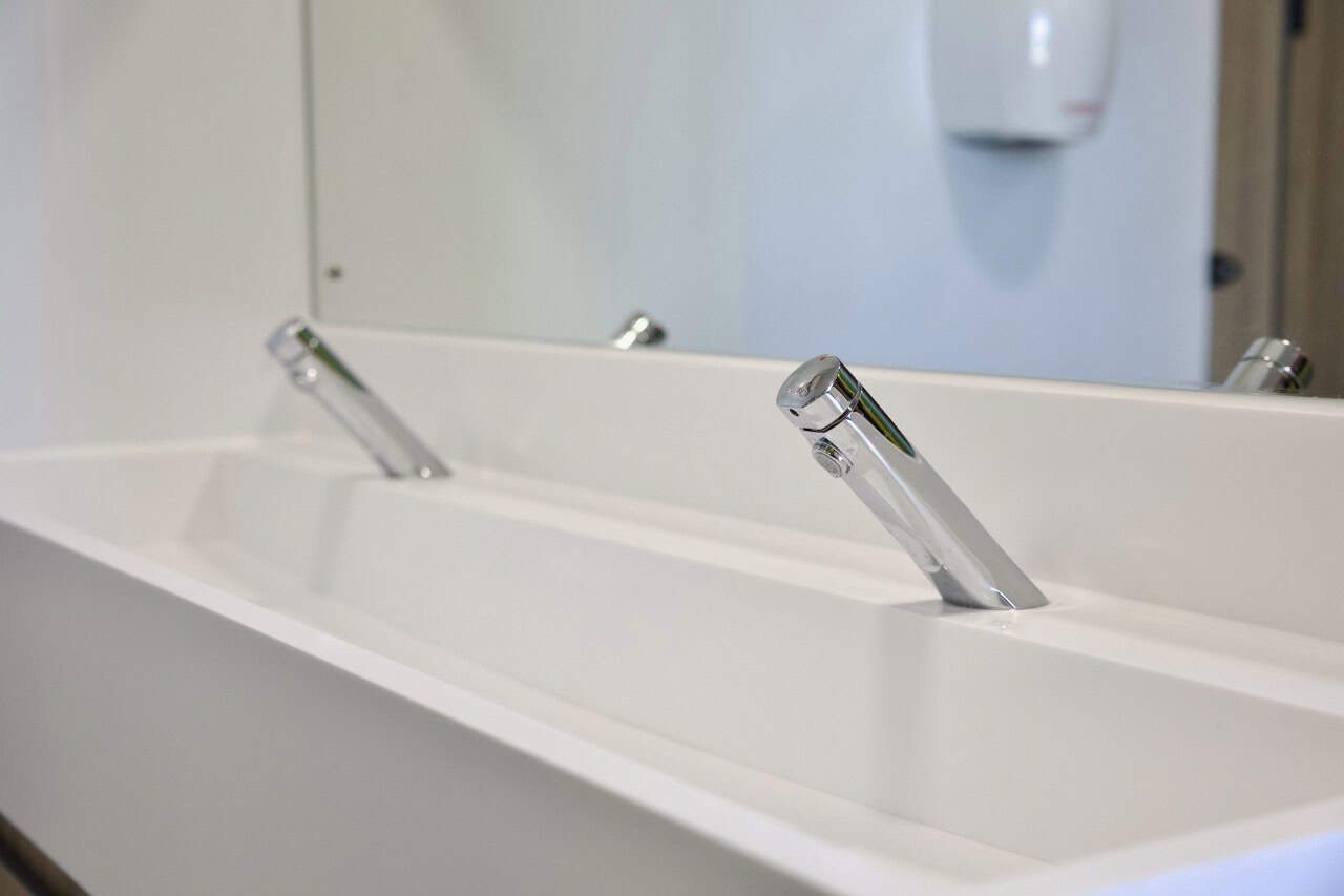 SOLID SURFACE WASH TROUGHS