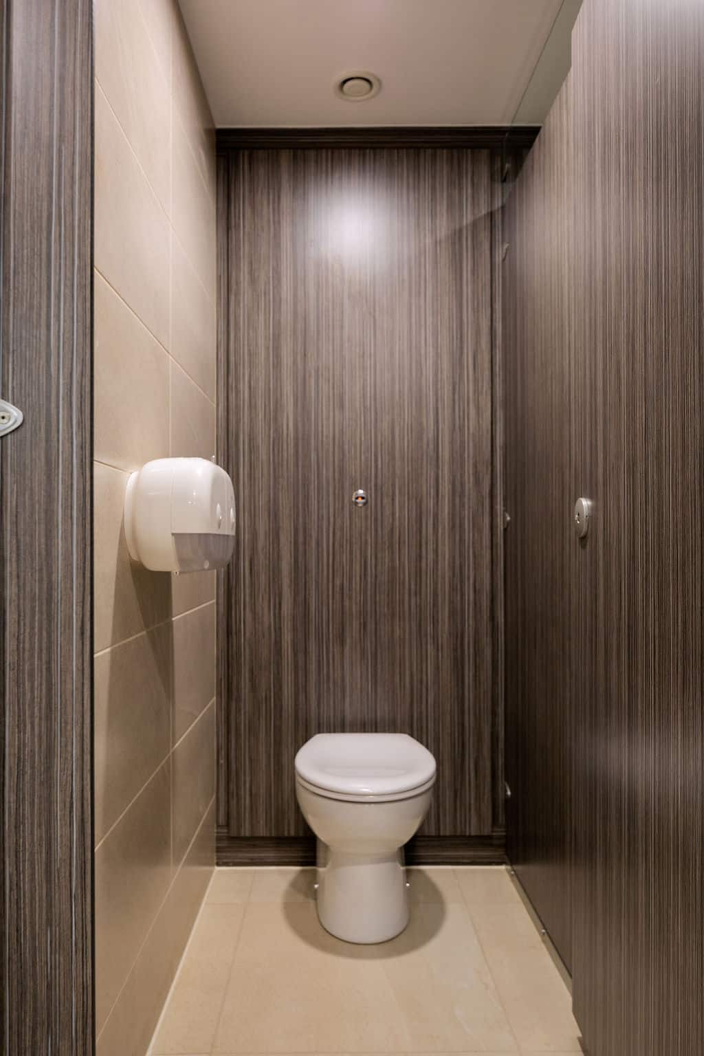 Inside a Force Privacy cubicle in a modern transport washroom