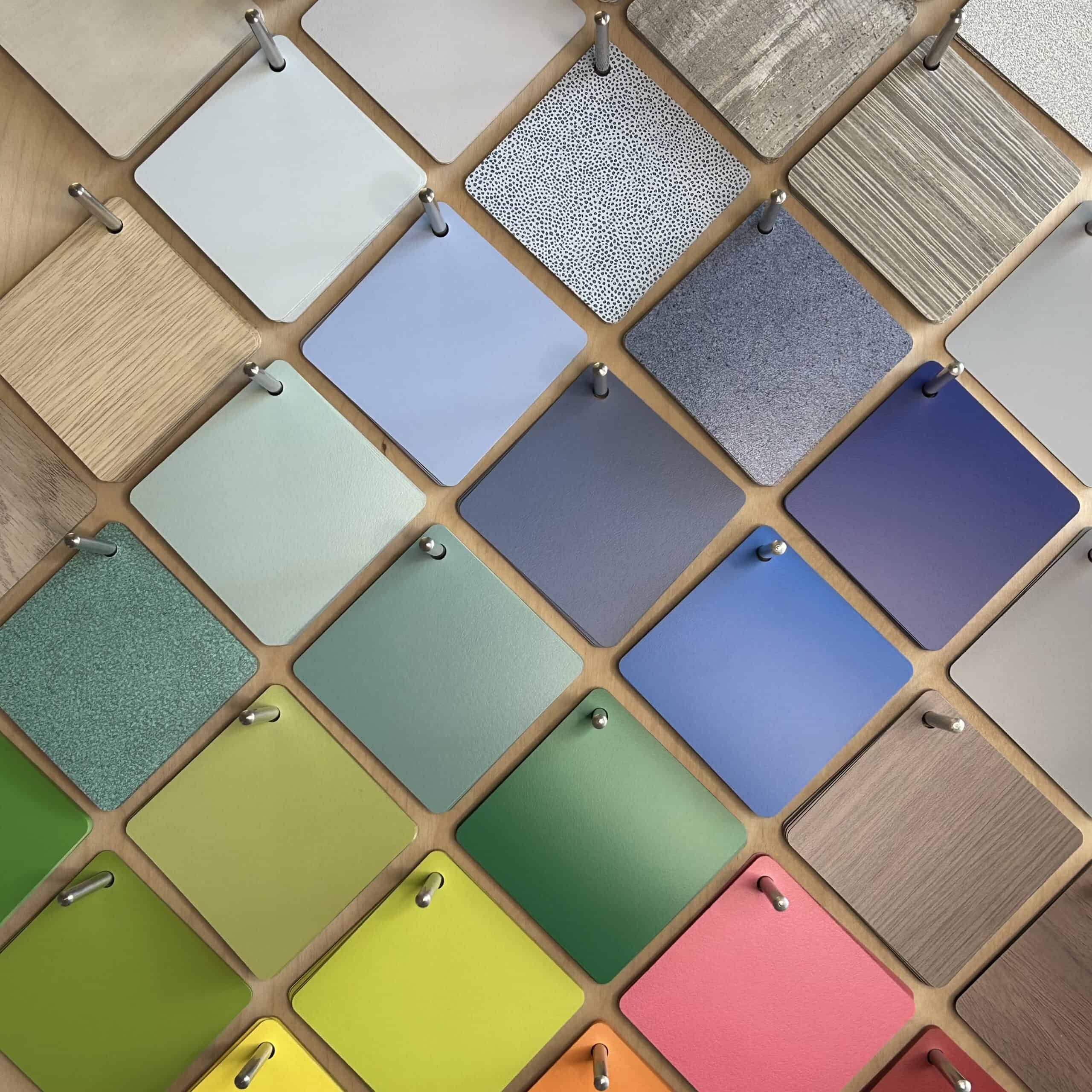 Colour and Texture Options for Duct Panels.
